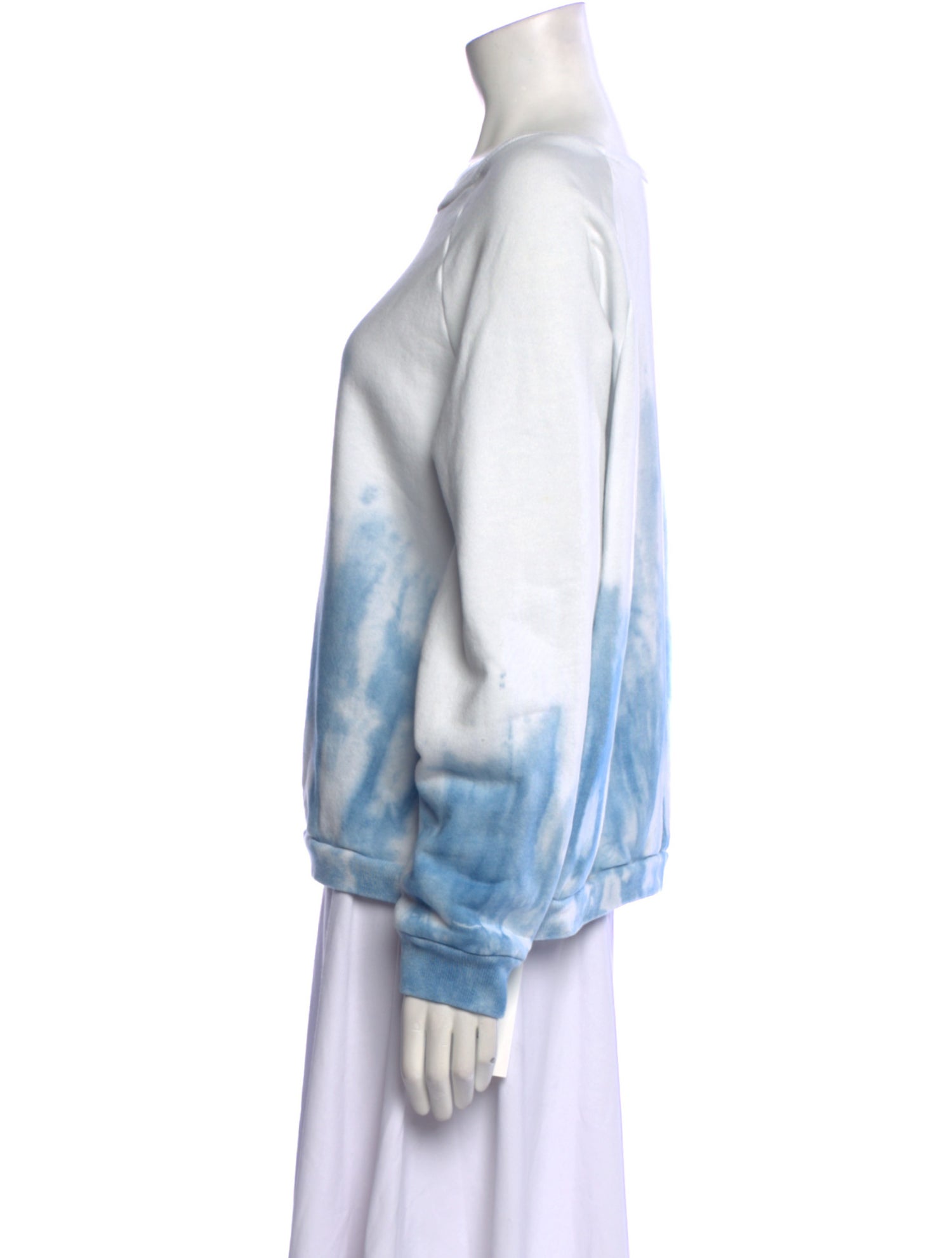 Nili Lotan Tie-Dye Print Bateau Neckline Sweatshirt