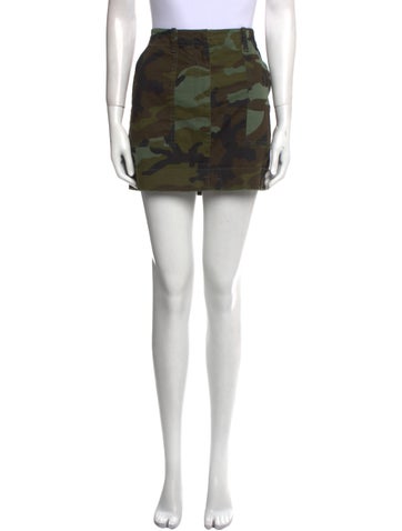 Nili Lotan Skirts Camouflage Print Mini Skirt S