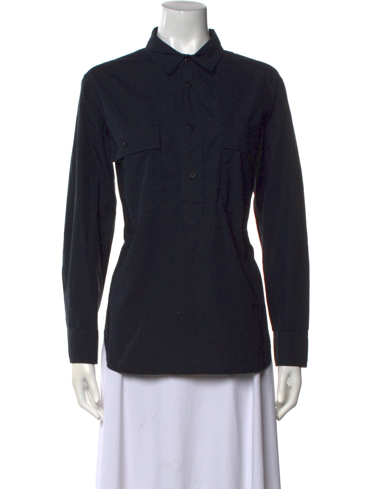 Nili Lotan Long Sleeve Button-Up Top