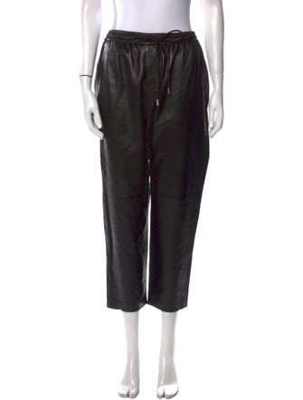 Nili Lotan Lambskin Straight Leg Pants