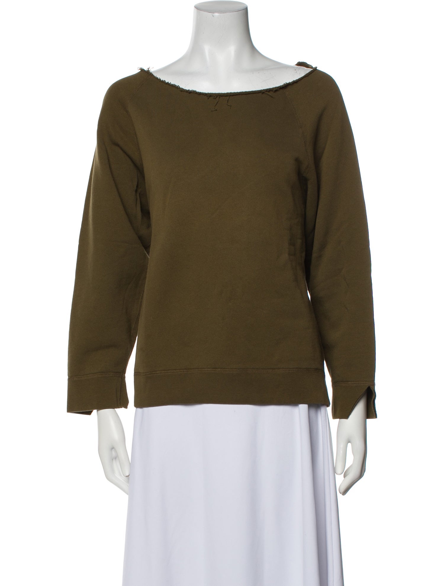 Nili Lotan Bateau Neckline Long Sleeve Sweatshirt