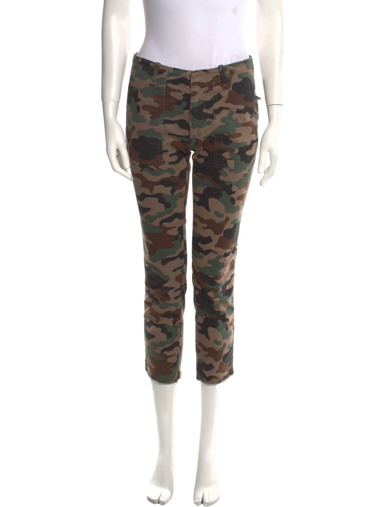 Nili Lotan Camouflage Print Straight Leg Pants