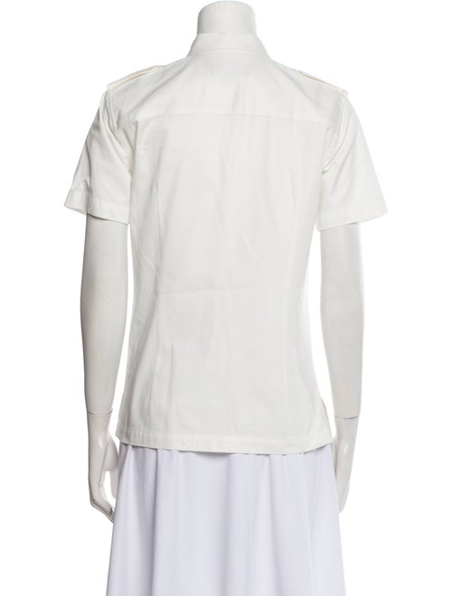 Nili Lotan Short Sleeve Button-Up Top