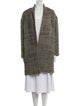 Nili Lotan Virgin Wool Houndstooth Print Coat