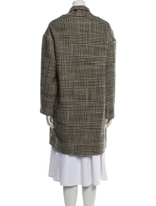 Nili Lotan Virgin Wool Houndstooth Print Coat