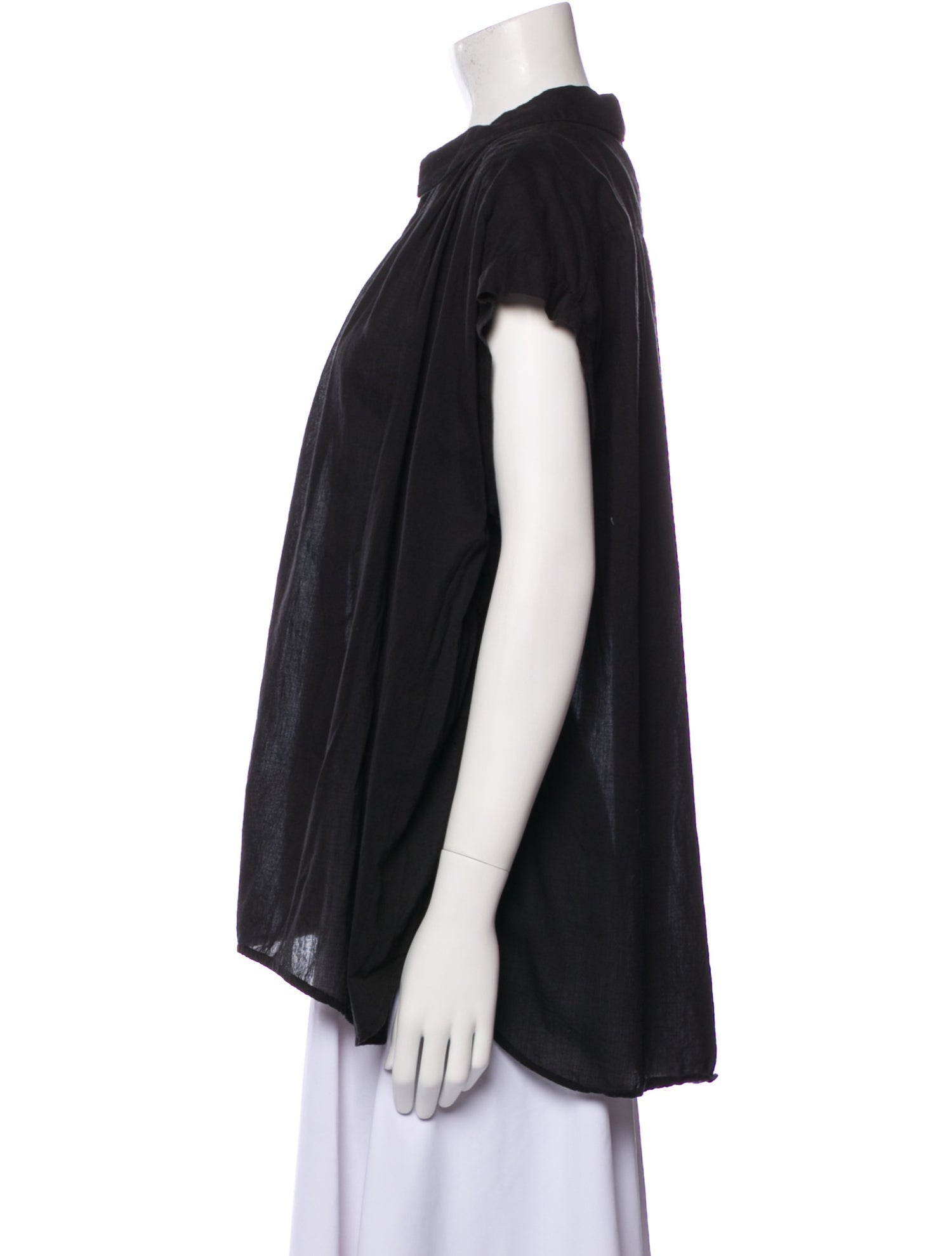 Nili Lotan Short Sleeve Button-Up Top