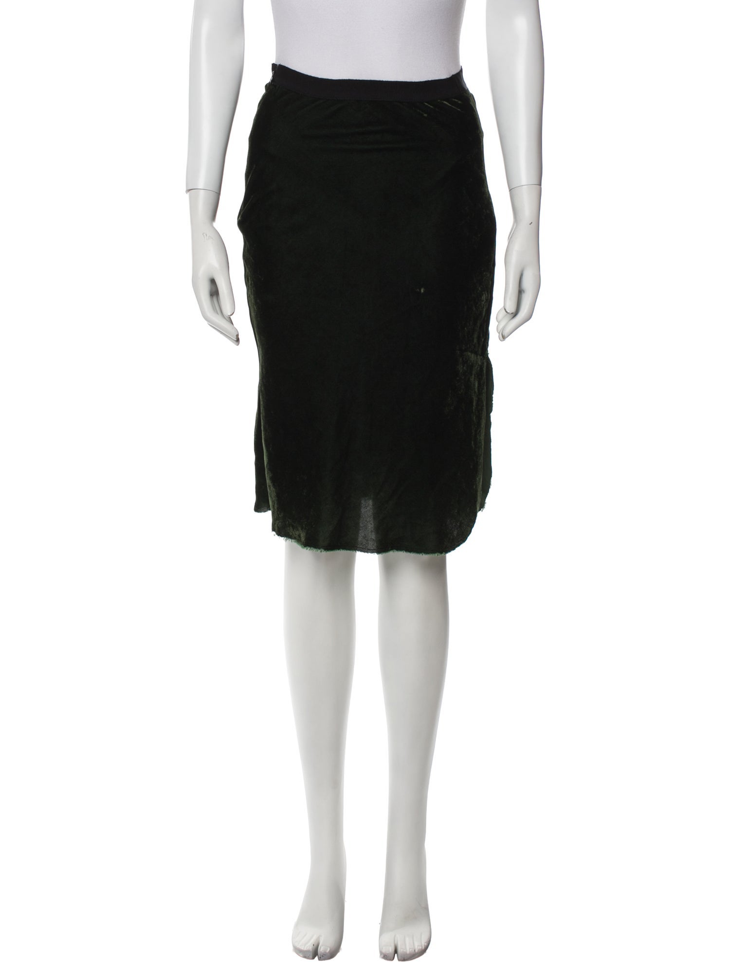 Nili Lotan Raw-Edge Trim Knee-Length Skirt