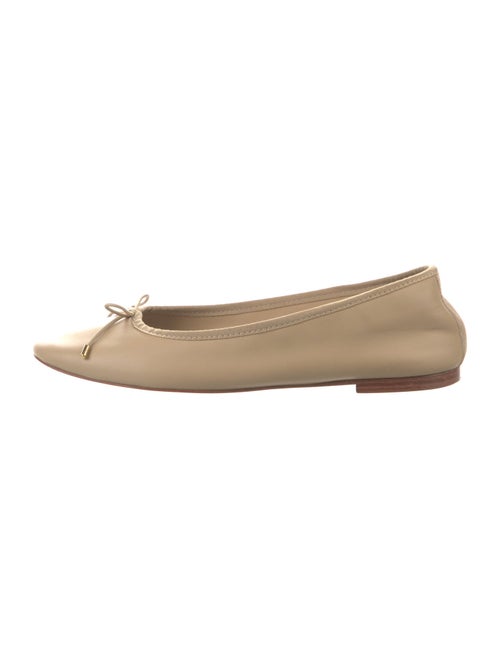 Nili Lotan Leather Bow Accents Ballet Flats