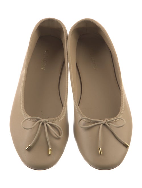 Nili Lotan Leather Bow Accents Ballet Flats