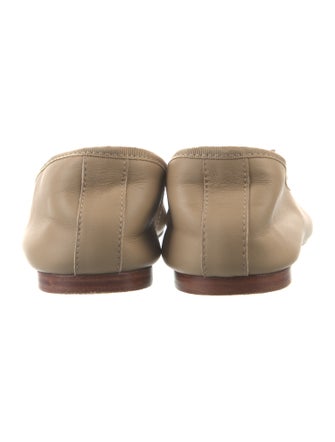 Nili Lotan Leather Bow Accents Ballet Flats