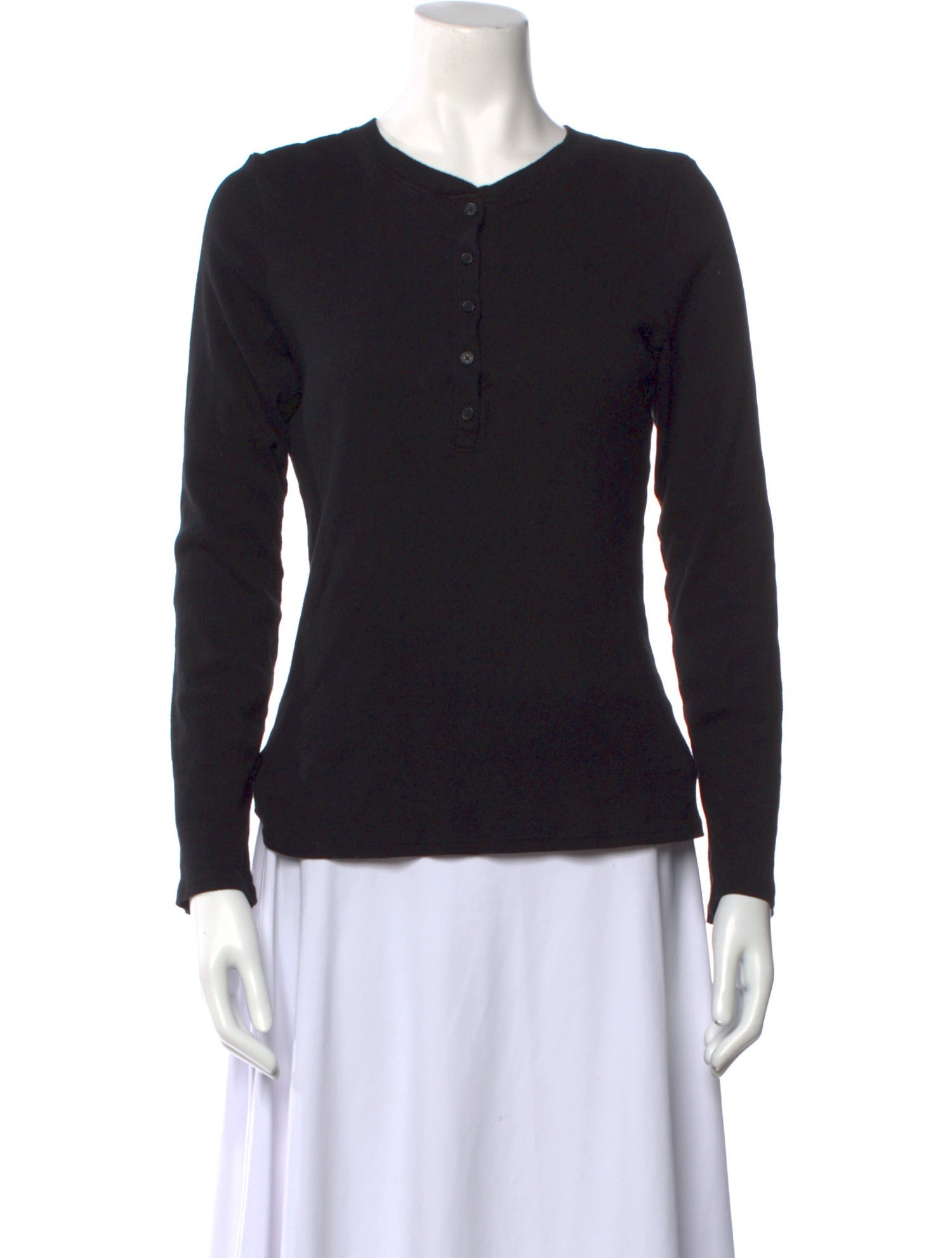 Nili Lotan Crew Neck Long Sleeve Top