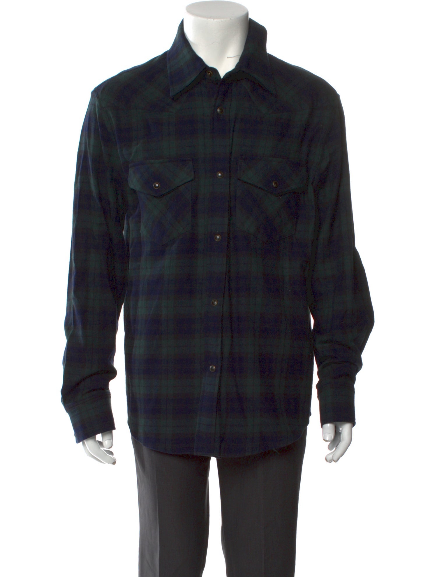 Nili Lotan Plaid Print Long Sleeve Shirt