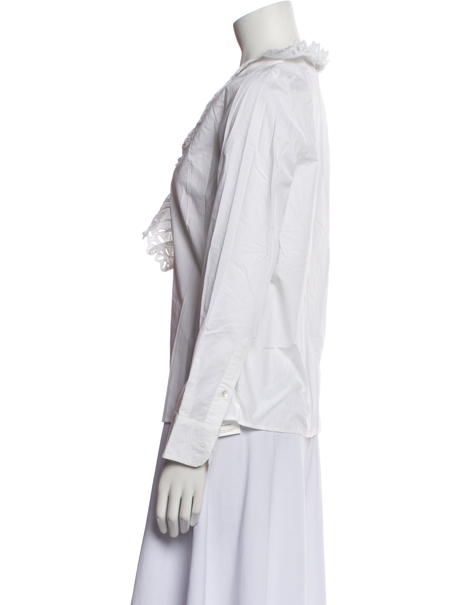 Nili Lotan V-Neck Long Sleeve Blouse