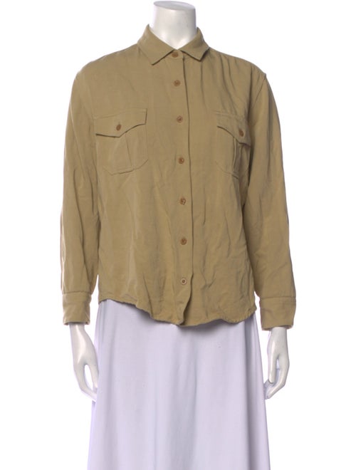 Nili Lotan Linen Long Sleeve Button-Up Top