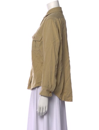 Nili Lotan Linen Long Sleeve Button-Up Top