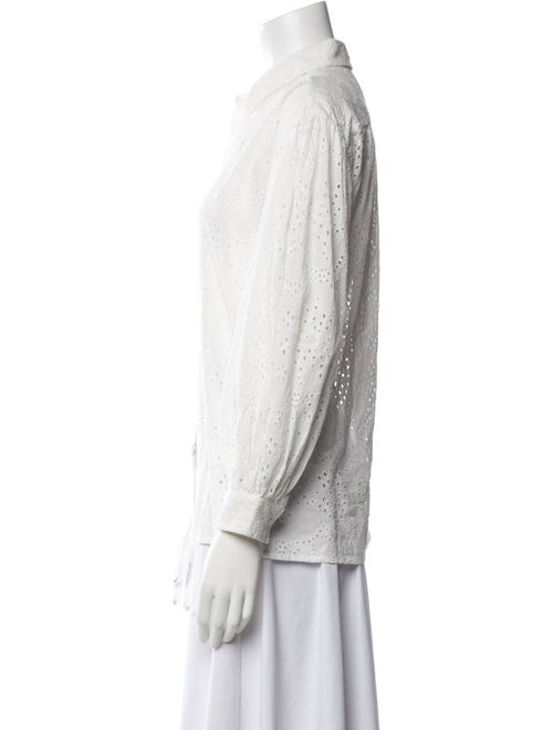 Nili Lotan Three-Quarter Sleeve Button-Up Top