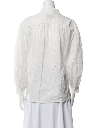 Nili Lotan Three-Quarter Sleeve Button-Up Top