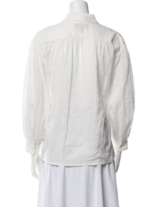 Nili Lotan Three-Quarter Sleeve Button-Up Top