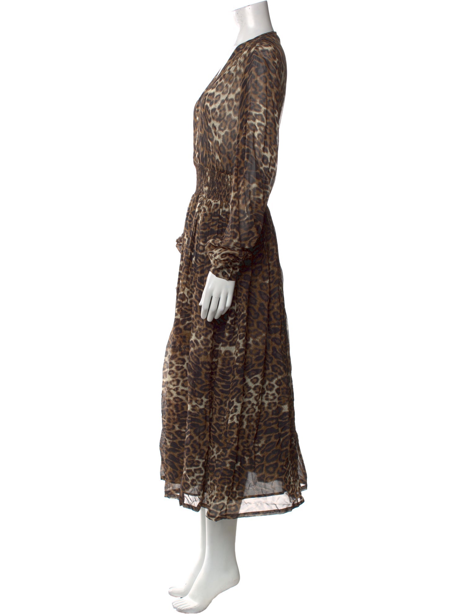 Nili Lotan Animal Print Long Dress