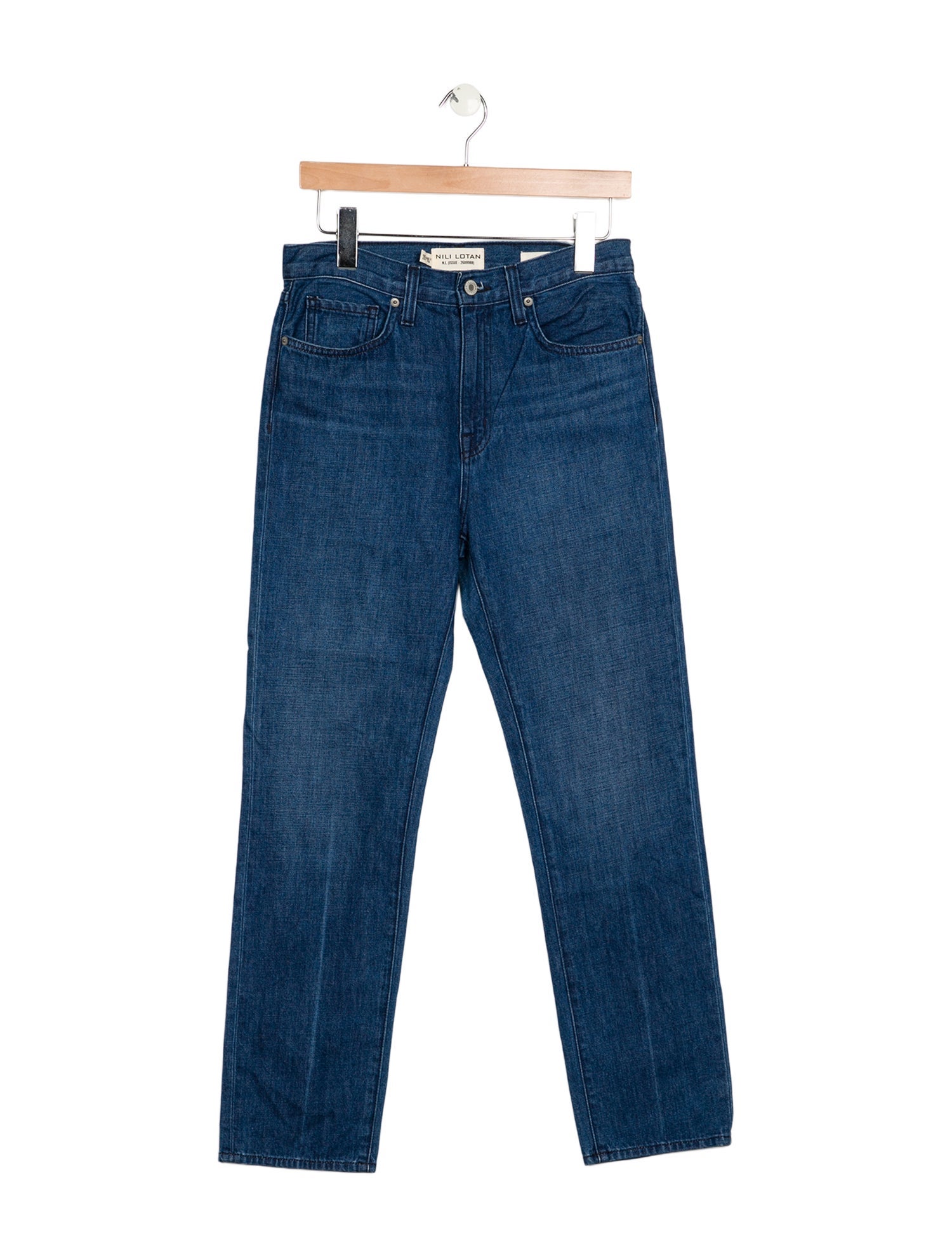 Nili Lotan High-Rise Straight Leg Jeans