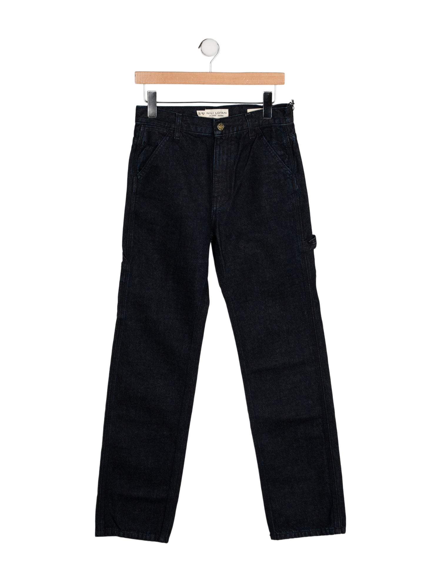 Nili Lotan Mid-Rise Straight Leg Jeans