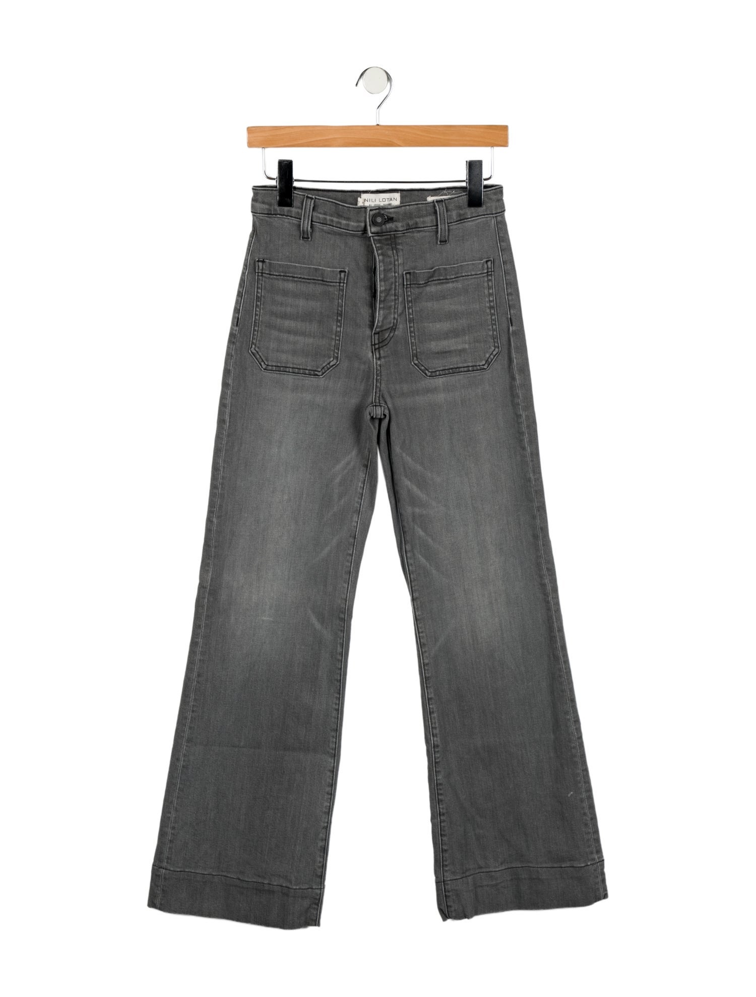 Nili Lotan Mid-Rise Wide Leg Jeans