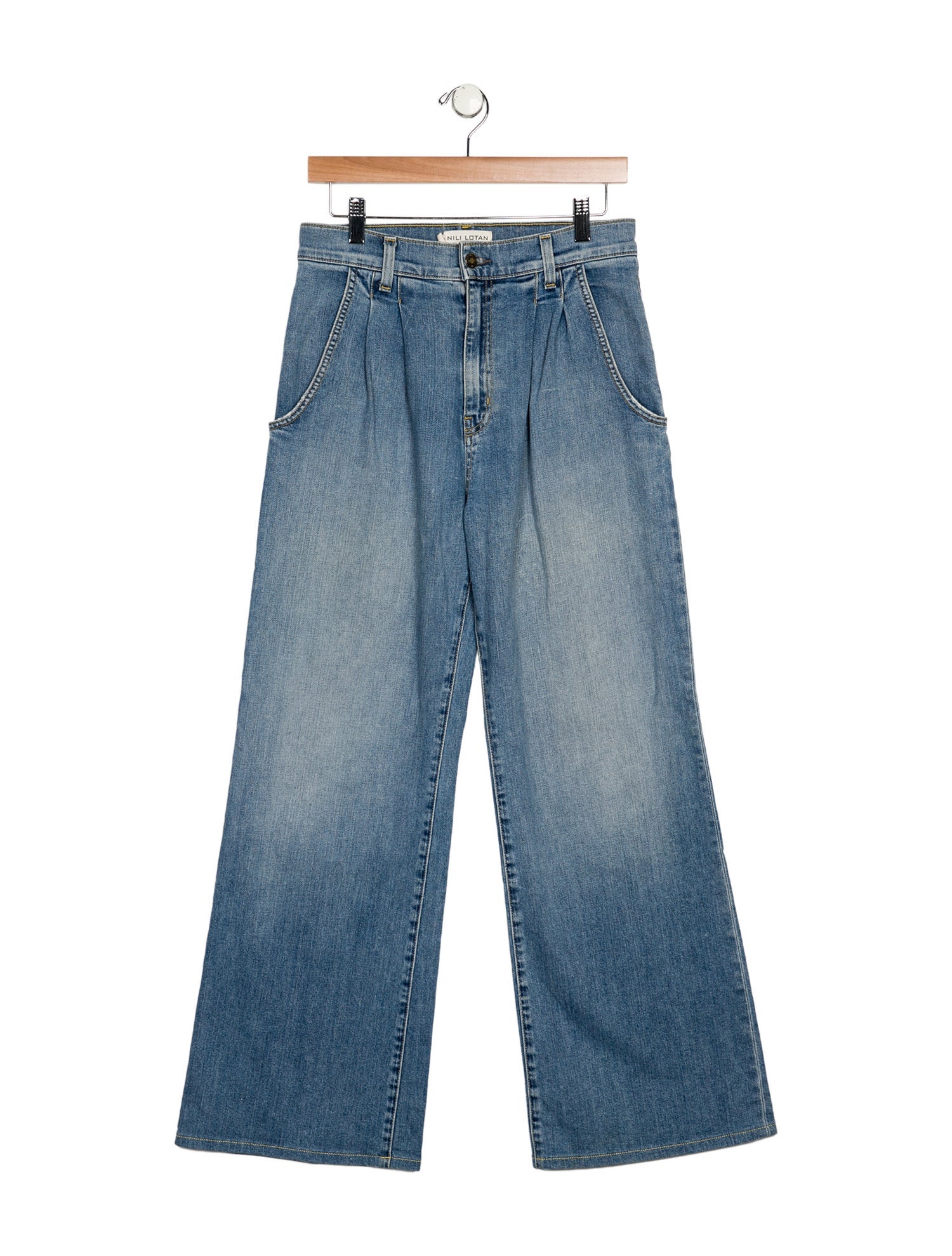 Nili Lotan High-Rise Wide Leg Jeans