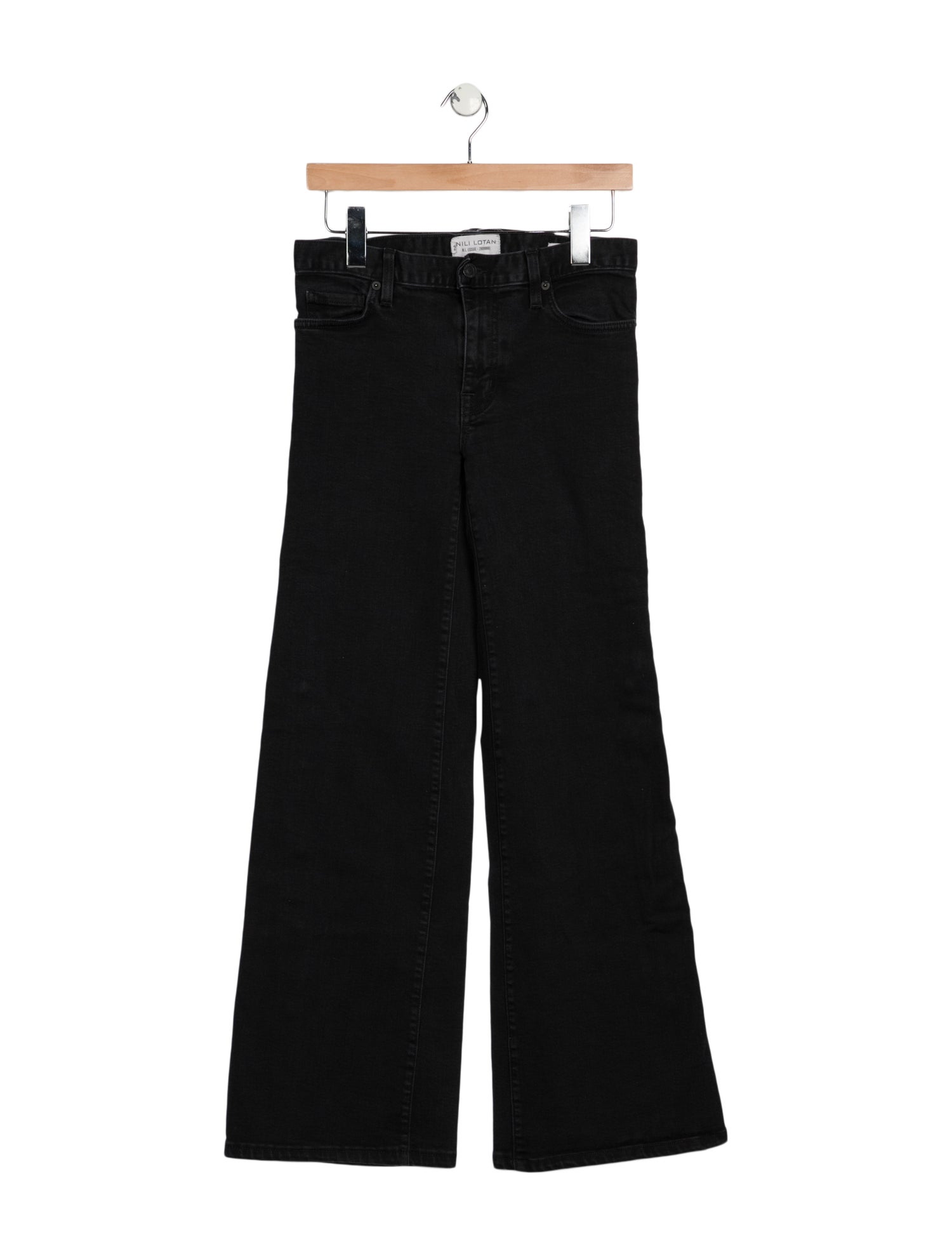 Nili Lotan Mid-Rise Wide Leg Jeans
