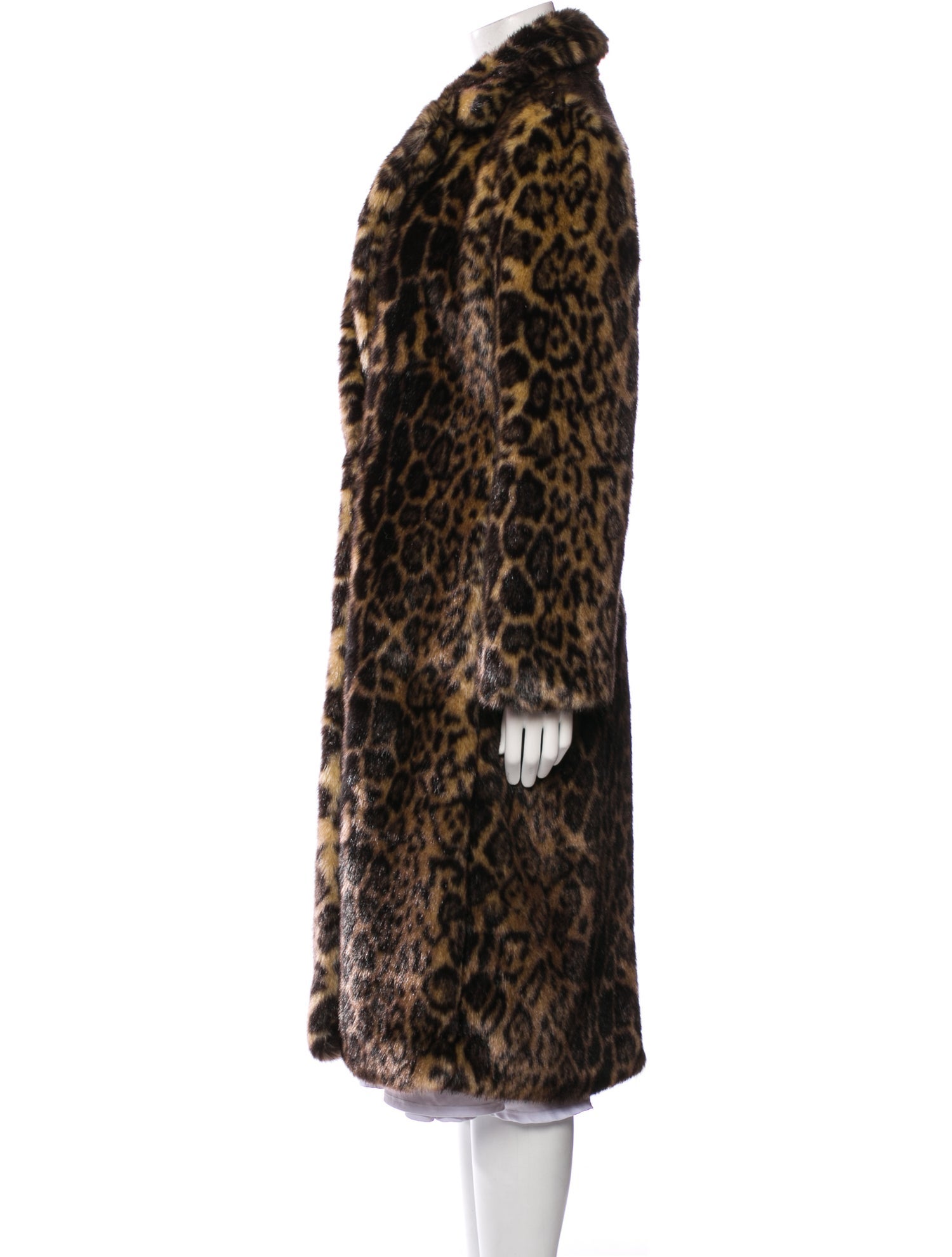 Nili Lotan Animal Print Faux Fur Coat