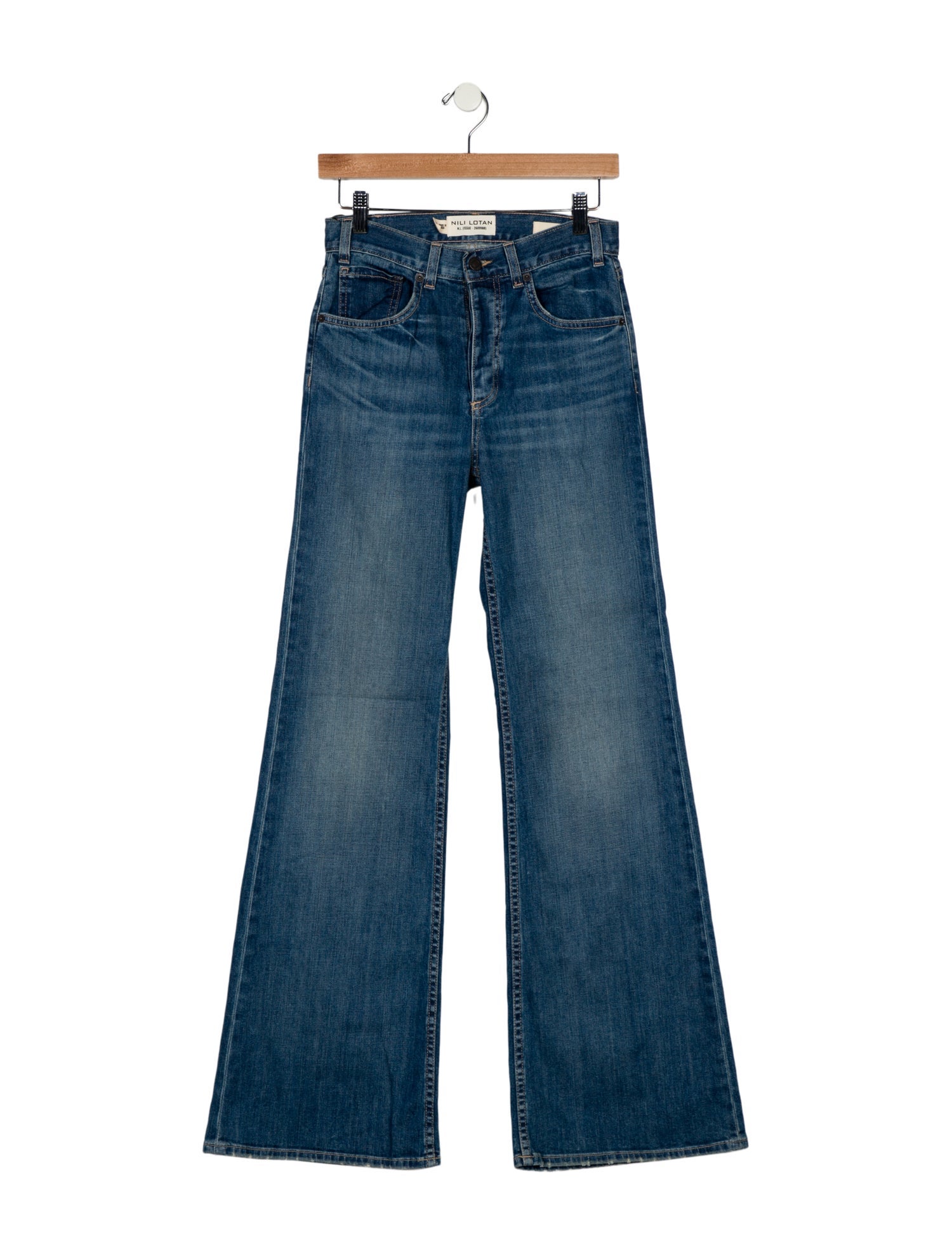 Nili Lotan Mid-Rise Wide Leg Jeans w/ Tags