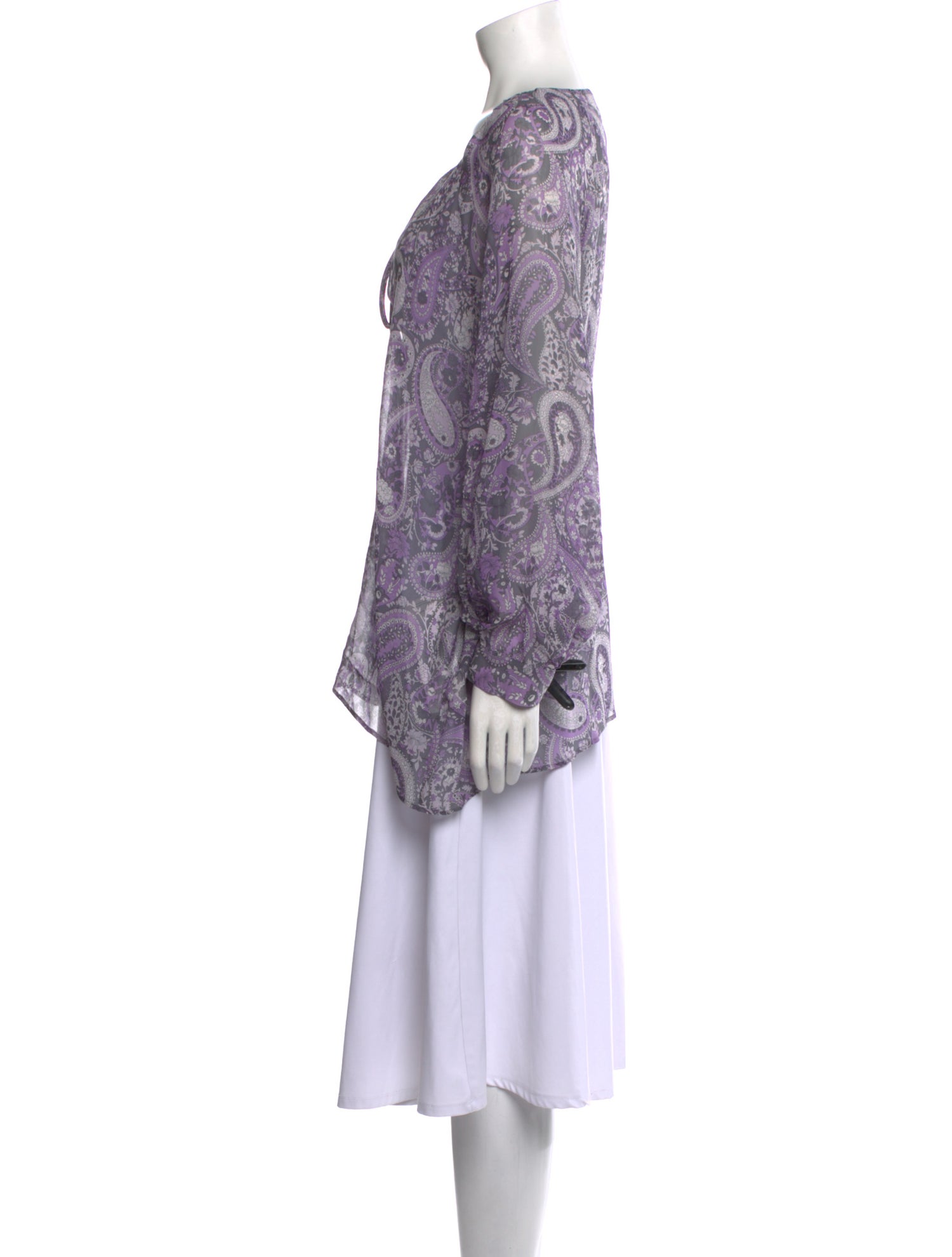 Nili Lotan Silk Paisley Print Tunic