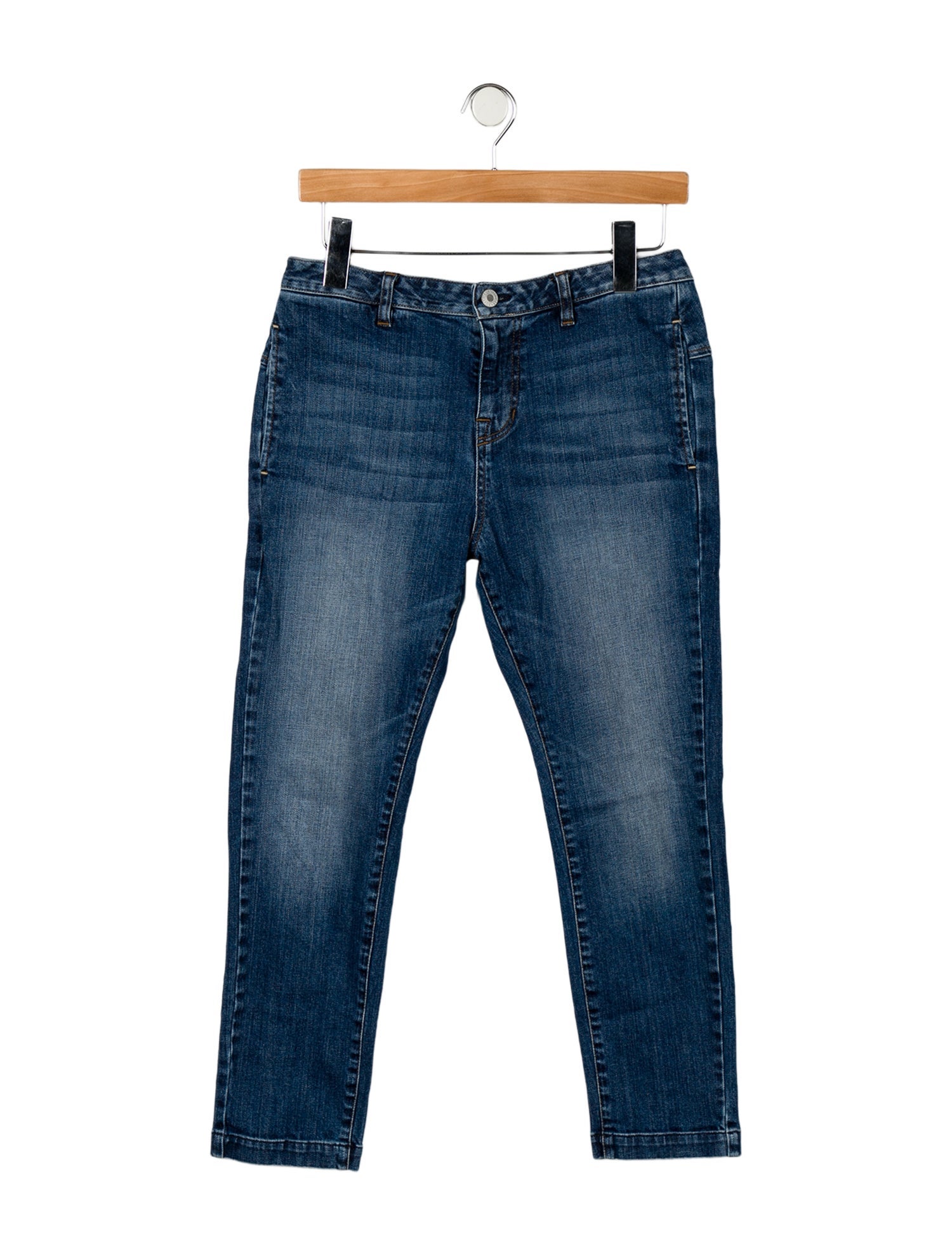 Nili Lotan Mid-Rise Straight Leg Jeans