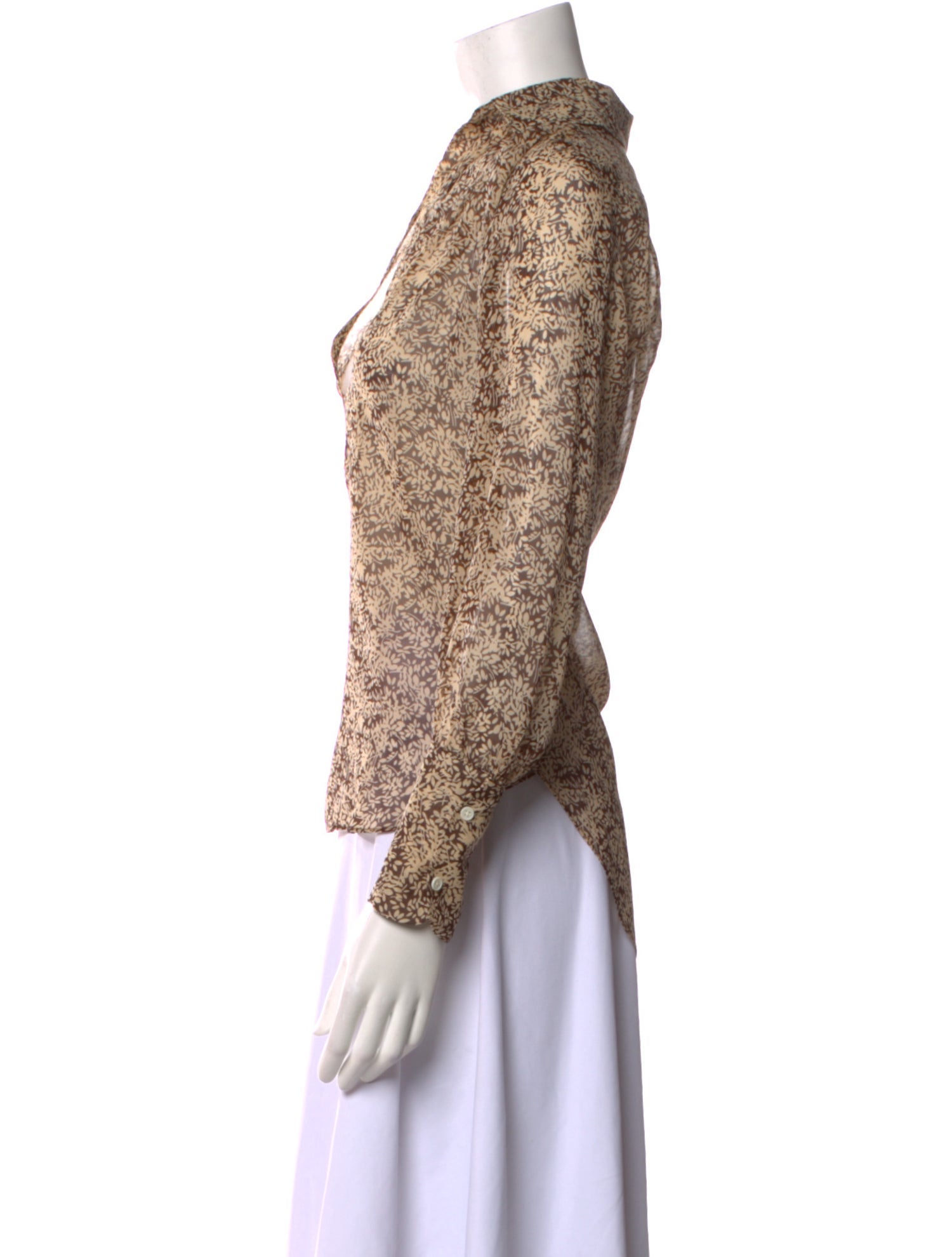 Nili Lotan Silk Printed Blouse