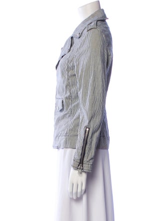 Nili Lotan Striped Biker Jacket