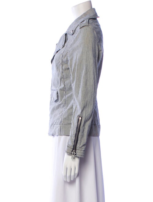 Nili Lotan Striped Biker Jacket