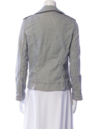 Nili Lotan Striped Biker Jacket