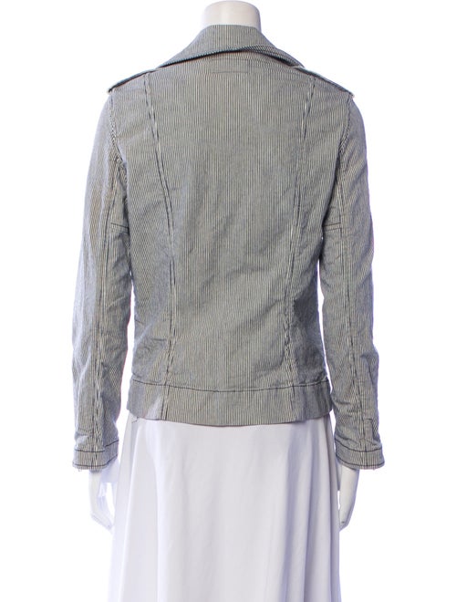 Nili Lotan Striped Biker Jacket