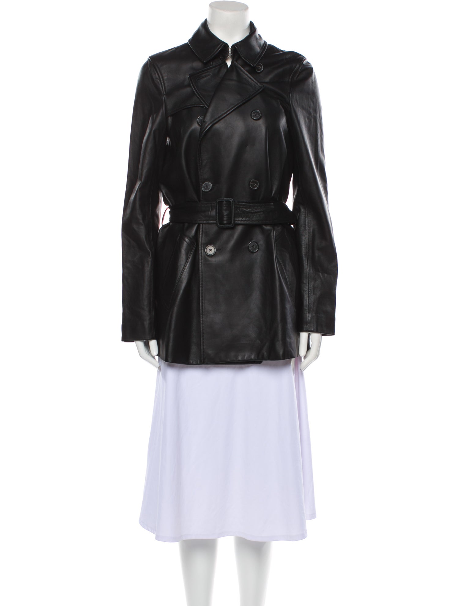 Nili Lotan Lambskin Trench Coat