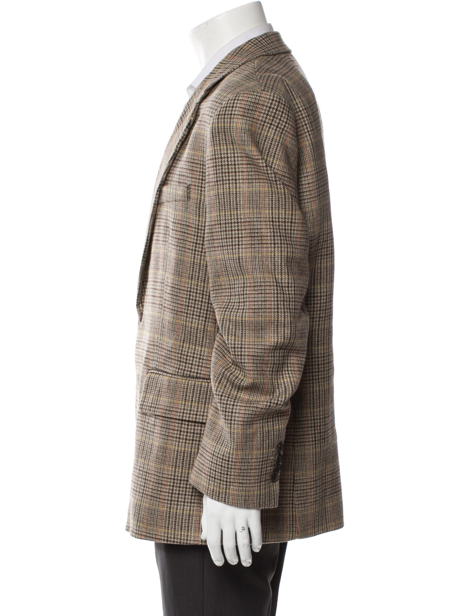Nili Lotan Virgin Wool Plaid Print Blazer