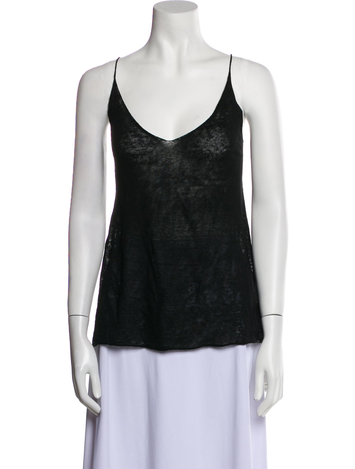 Nili Lotan Linen Scoop Neck Top