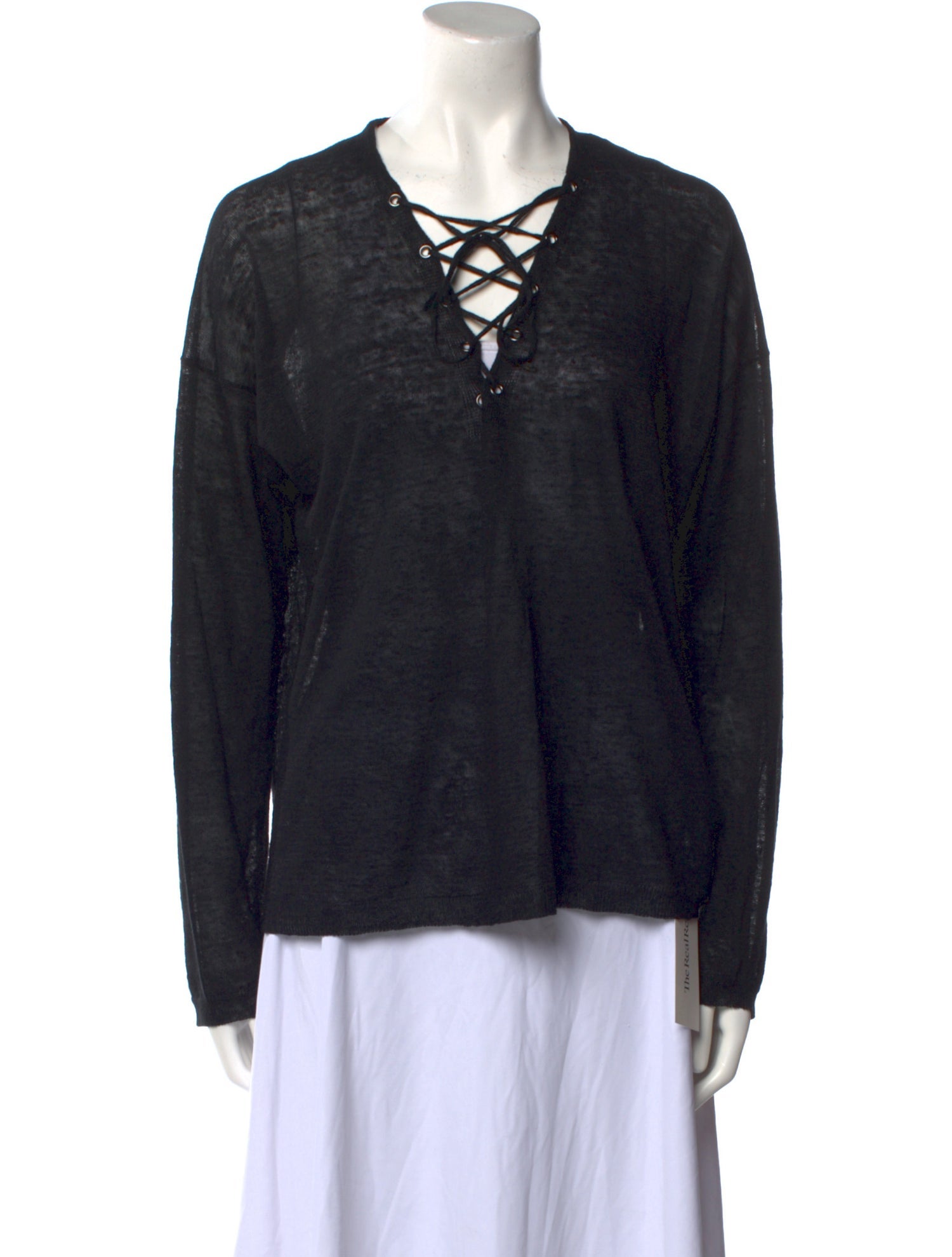 Nili Lotan Linen V-Neck Blouse