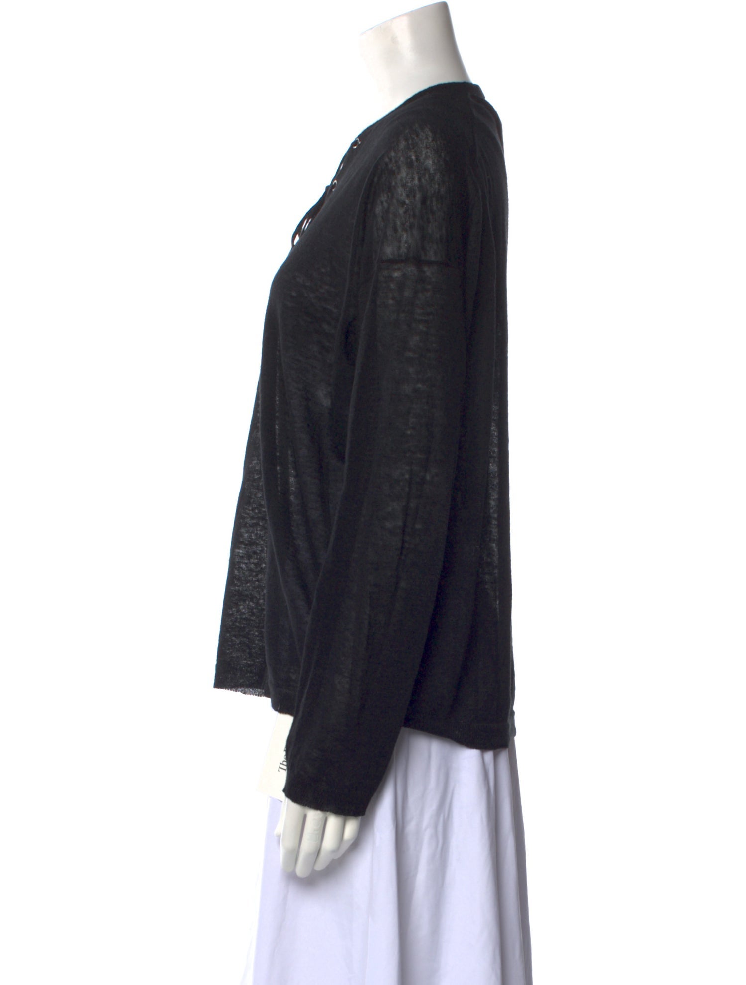 Nili Lotan Linen V-Neck Blouse