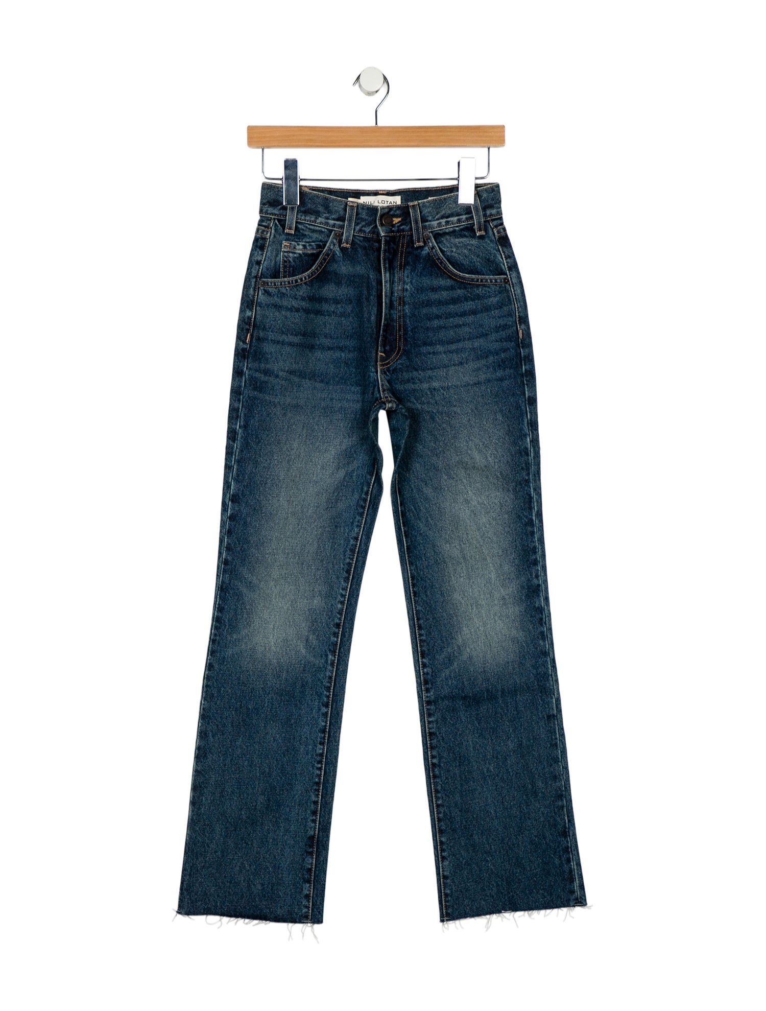Nili Lotan Mid-Rise Straight Leg Jeans