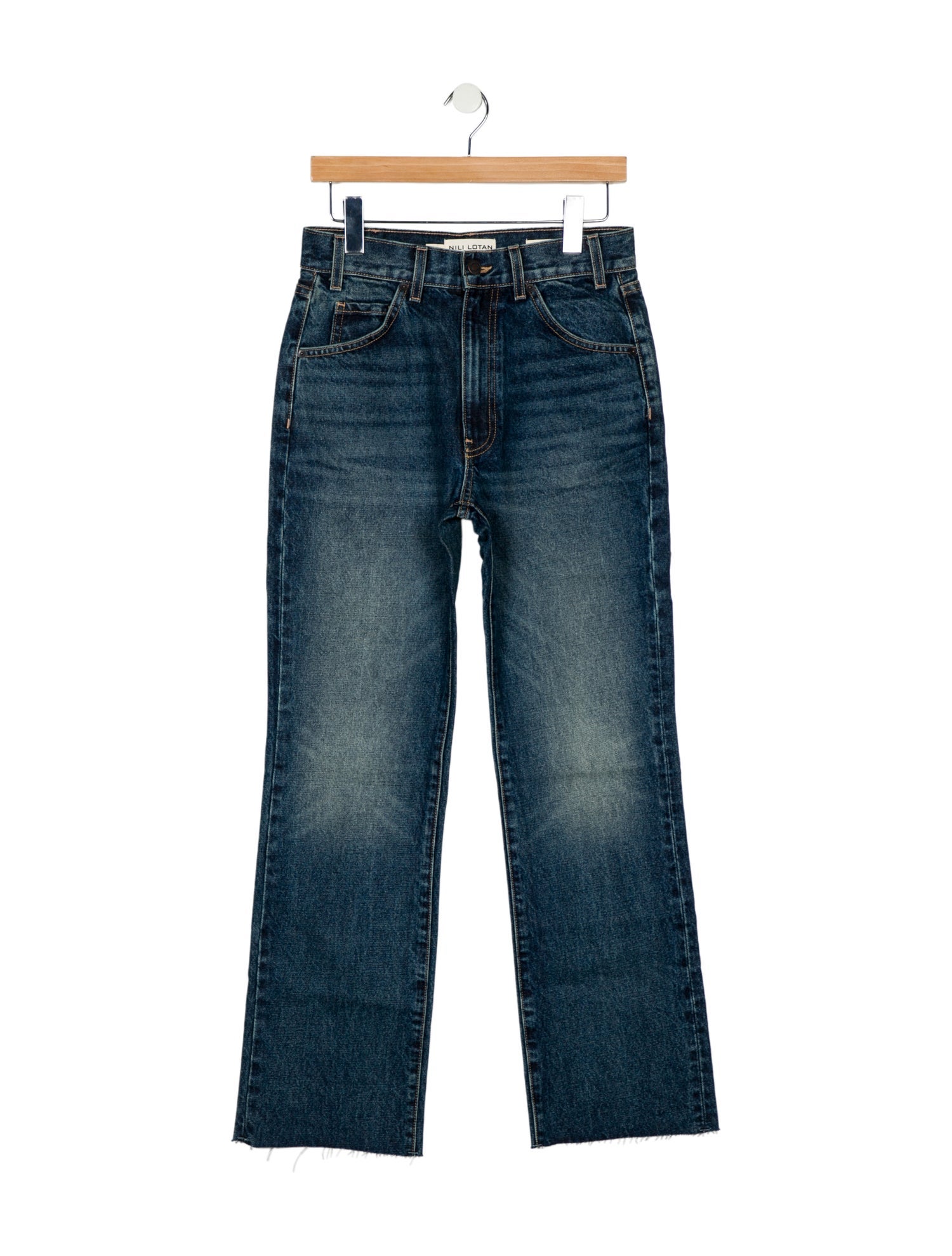 Nili Lotan High-Rise Straight Leg Jeans