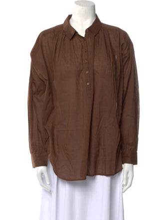 Nili Lotan Long Sleeve Button-Up Top