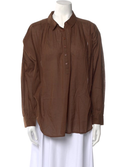 Nili Lotan Long Sleeve Button-Up Top