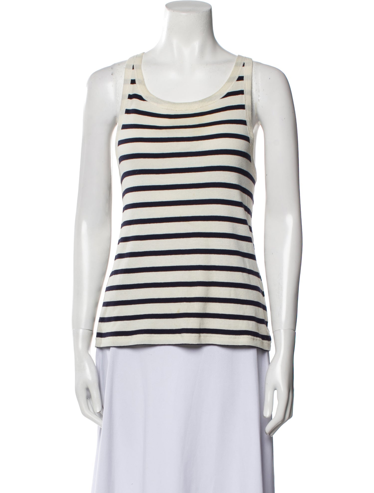 Nili Lotan Striped Scoop Neck Top