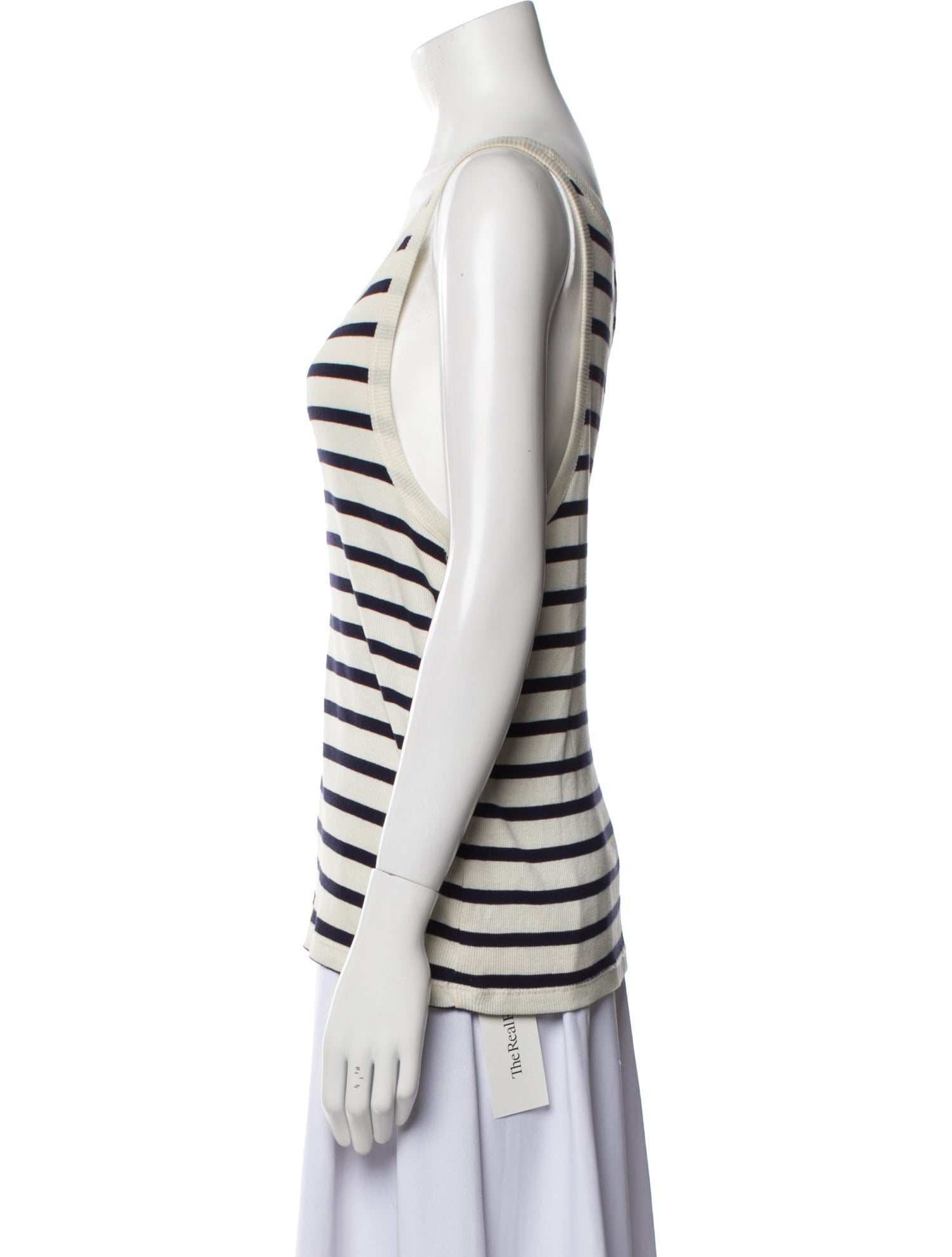 Nili Lotan Striped Scoop Neck Top