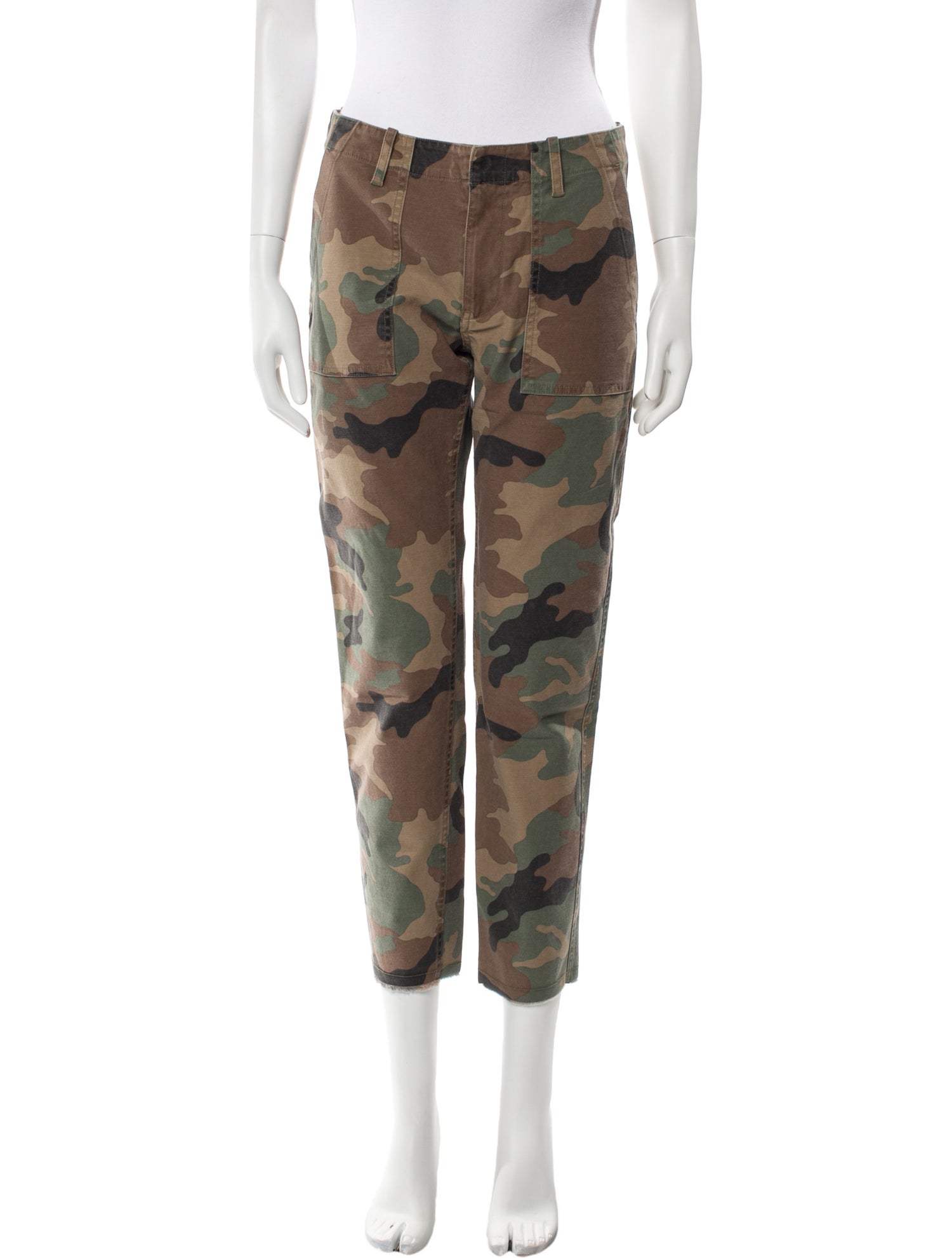 Nili Lotan Camouflage Print Skinny Leg Pants