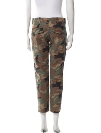 Nili Lotan Camouflage Print Skinny Leg Pants